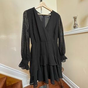 Black long sleeved dress (M)